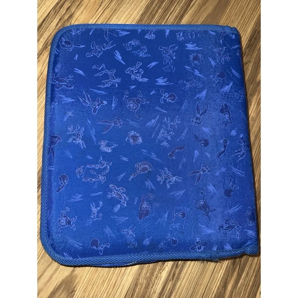 VTG‎ Stuart Hall Looney Tunes Zipper Binder Bugs Bunny Tasmanian Devil USA Blue